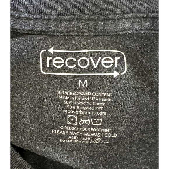 Klean Kanteen Adventure Black Gray Bleached Upcycled T-Shirt, Size Medium Euc — image 3 of 3